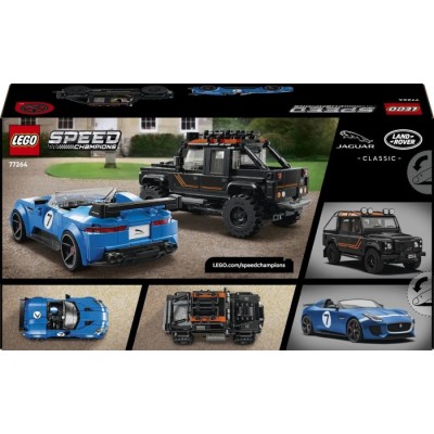 Конструктор LEGO® Speed Champions Jaguar Project 7 та Land Rover Defender (77264)