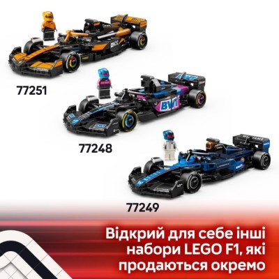 Конструктор LEGO® Speed Champions Автомобіль для перегонів MoneyGram Haas F1® Team VF-24 (77250)