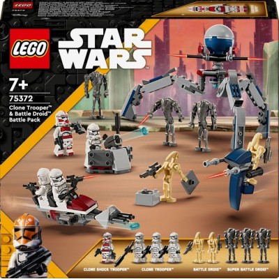 Конструктор LEGO® Star Wars Клони-піхотинці й Бойовий дроїд. Бойовий набір (75372)
