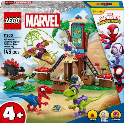 Конструктор LEGO® Super Heroes Marvel Битва Павука та раптора Гоббі у штаб-будинку на дереві (11200)