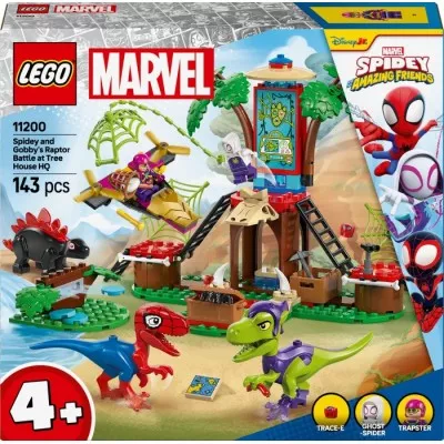 Конструктор LEGO® Super Heroes Marvel Битва Павука та раптора Гоббі у штаб-будинку на дереві (11200)