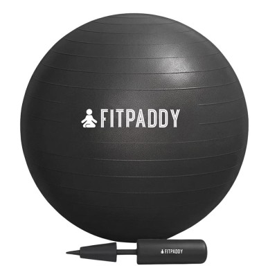М'яч для фітнесу 65 см чорний GBALL65 FITPADDY