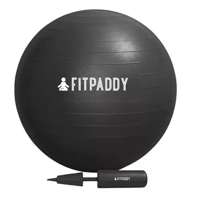 М'яч для фітнесу 65 см чорний GBALL65 FITPADDY