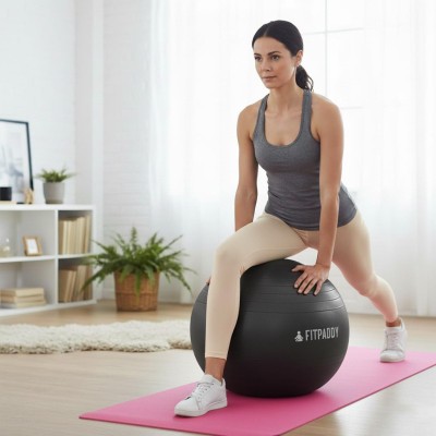 М'яч для фітнесу 65 см чорний GBALL65 FITPADDY
