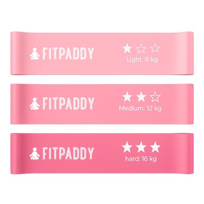 Набір стрічкових еспандерів колір рожевий 3 шт. EBND02PK FITPADDY