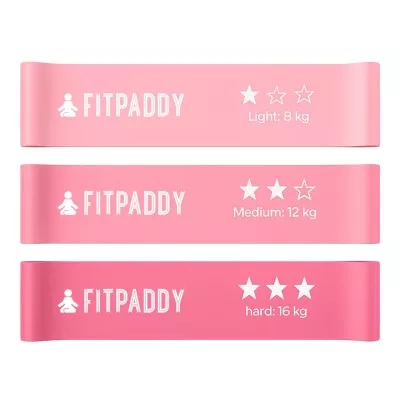 Набір стрічкових еспандерів колір рожевий 3 шт. EBND02PK FITPADDY