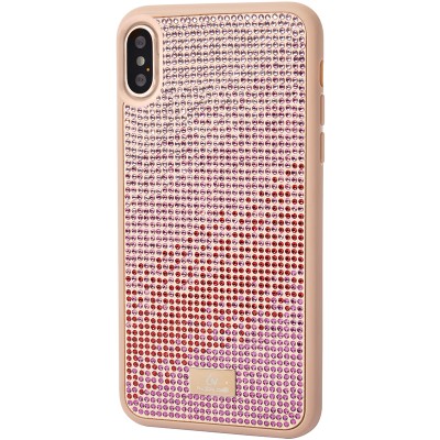 TPU чехол Bling World Rainbown Design для Apple iPhone X / XS (5.8") Розовый