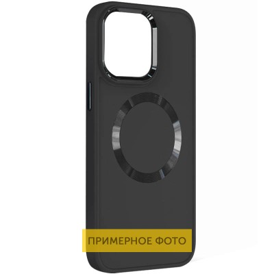 Купити TPU чехол Bonbon Metal Style with MagSafe для OnePlus 9 Pro Черный / Black
