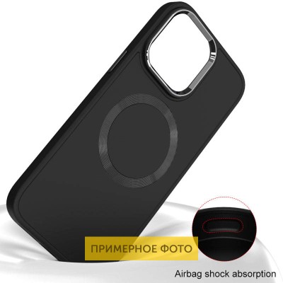 Купити TPU чехол Bonbon Metal Style with MagSafe для OnePlus 9 Pro Черный / Black