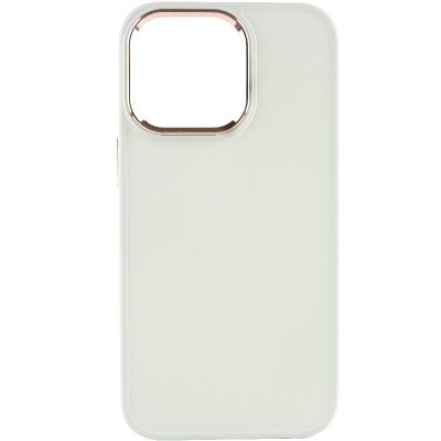 TPU чехол Bonbon Metal Style для Apple iPhone 14 Pro Max (6.7") Белый / White