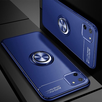 TPU чехол Deen ColorRing под магнитный держатель (opp) для Realme C11 Синий / Синий