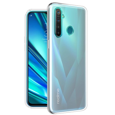 TPU чехол Epic Transparent 1,0mm для Realme 5 Pro Бесцветный (прозрачный)