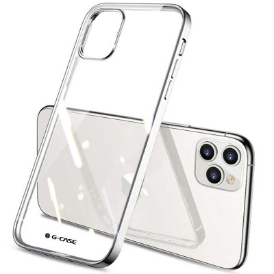 TPU чехол G-Case Shiny Series для Apple iPhone 12 Pro / 12 (6.1") Серебряный