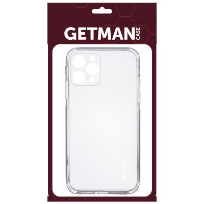 TPU чехол GETMAN Clear 1,0 mm для Apple iPhone 13 Pro Max (6.7") Бесцветный (прозрачный)