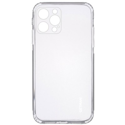 TPU чехол GETMAN Clear 1,0 mm для Apple iPhone 13 Pro Max (6.7") Бесцветный (прозрачный)