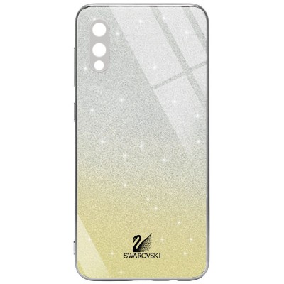 TPU+Glass чехол Swarovski Full Camera для Samsung Galaxy A02 Золотой - 0