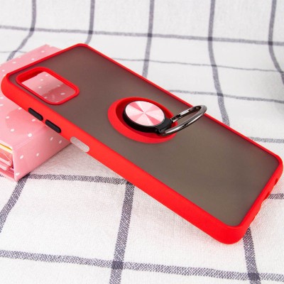 TPU+PC чехол Deen ColorEdgingRing for Magnet для ZTE Blade V20 Smart Красный - 0