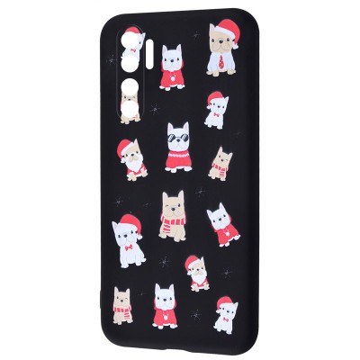 TPU чехол WAVE Fancy для Xiaomi Mi Note 10 Lite Dogs / Black