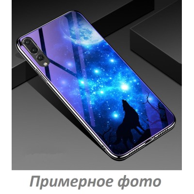 TPU+Glass чехол Fantasy с глянцевыми торцами для Huawei Honor 8X Max Лунная ночь