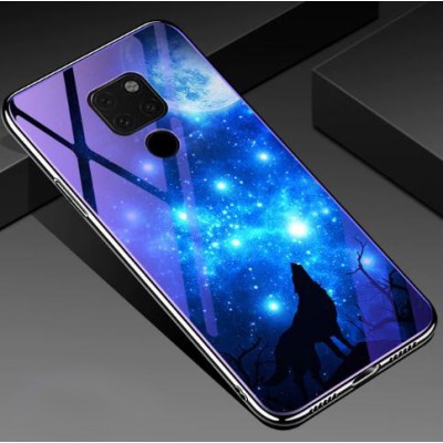 TPU+Glass чехол Fantasy с глянцевыми торцами для Huawei Mate 20 Лунная ночь