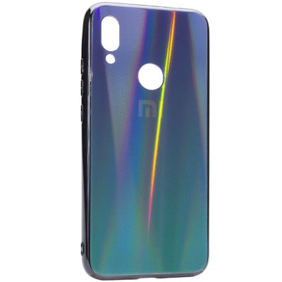 TPU+Glass чехол Gradient Aurora с лого для Xiaomi Redmi 7 Черный