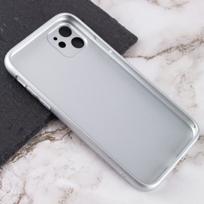 TPU+Glass чехол Matte Candy Full camera для Apple iPhone 12 (6.1") Белый