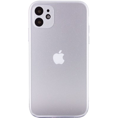 TPU+Glass чехол Matte Candy Full camera для Apple iPhone 12 (6.1") Белый