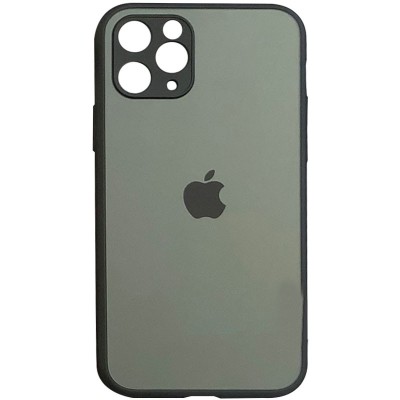 TPU+Glass чехол Matte Candy Full camera для Apple iPhone 12 (6.1") Зеленый