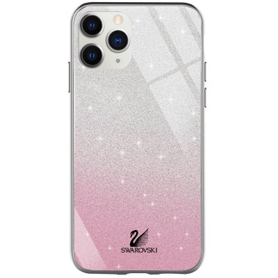 TPU+Glass чехол Swarovski для Apple iPhone 11 Pro (5.8") Розовый