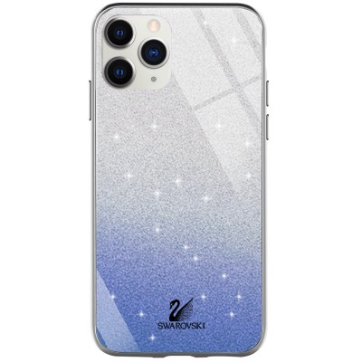 TPU+Glass чехол Swarovski для Apple iPhone 11 Pro Max (6.5") Синий