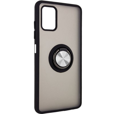 TPU+PC чехол Deen ColorEdgingRing for Magnet для ZTE Blade V20 Smart Черный