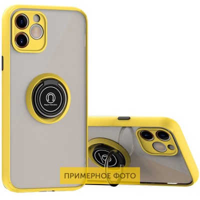 TPU+PC чехол Deen ColorEdgingRing for Magnet для ZTE Blade V30 Vita Желтый
