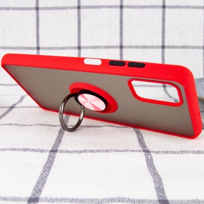 TPU+PC чехол Deen ColorEdgingRing for Magnet для ZTE Blade V30 Vita Красный