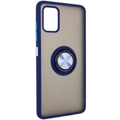 TPU+PC чехол Deen ColorEdgingRing for Magnet для ZTE Blade V30 Vita Синий