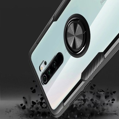 TPU+PC чехол Deen CrystalRing for Magnet (opp) для Xiaomi Redmi 9 Бесцветный / Черный