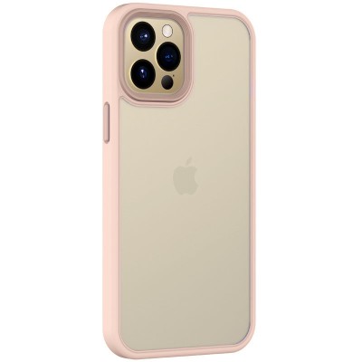 TPU+PC чехол Metal Buttons для Apple iPhone 13 Pro (6.1") Розовый