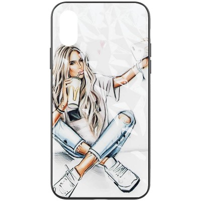 TPU+PC чехол Prisma Ladies для Apple iPhone XR (6.1") Selfie