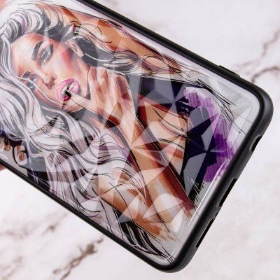 TPU+PC чехол Prisma Ladies для Oppo A74 4G Purple