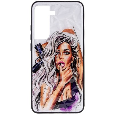 TPU+PC чехол Prisma Ladies для Samsung Galaxy S21 FE Purple TPU+PC чехол Prisma Ladies для Samsung Galaxy S21 FE Purple