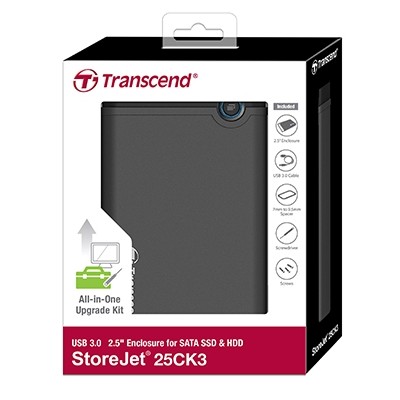 Аксесуари TRANSCEND Case StoreJet TS0GSJ25CK3 2.5" HDD/SSD