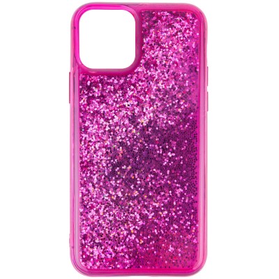 TPU+PC чехол Sparkle (glitter) для Apple iPhone 12 Pro / 12 (6.1") Малиновый