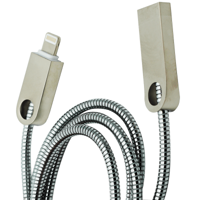 USB кабель HOCO Iphone Lightning U8 Metal 1m Silver