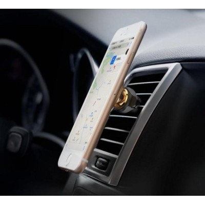 Автомобільний тримач Baseus Magnetic Air Vent Car Mount With Cable Clip Gold SUGX-A0V