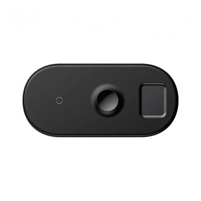 Бездротовий зарядний пристрій Baseus Smart 3-in-1 Wireless Charger For Phone+Watch+Pod (18W) (WX3IN1-C01) Black