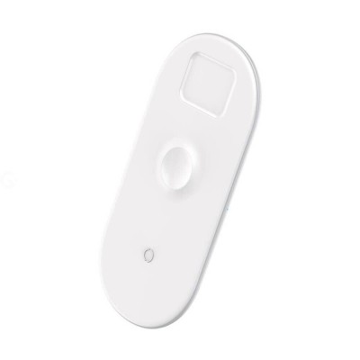Бездротовий зарядний пристрій Baseus Smart 3-in-1 Wireless Charger For Phone+Watch+Pod (18W) (WX3IN1-C02) White