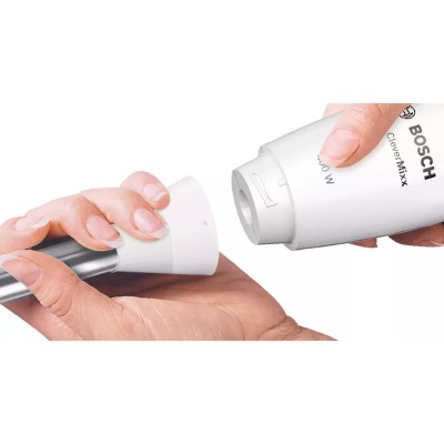 Блендер Bosch погружной 600Вт, измельчитель, венчик, белый (MSM26500)