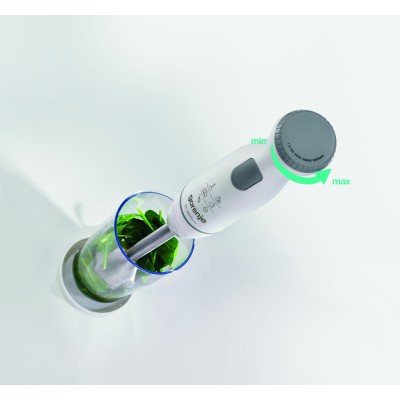 Блендер Gorenje погружной 800Вт, 4в1, чаша-500мл, измельчитель, белый (HBC804QW)