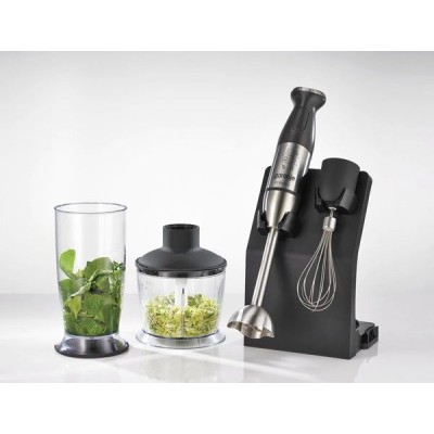 Блендер Gorenje погружной 800Вт, 5в1, чаша-500мл, измельчитель, черный (HBC807QB)