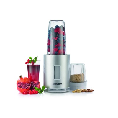 Блендер Gorenje стационарный 1200Вт, чаша-1000мл, измельчитель, серебристый (BN1200AL)